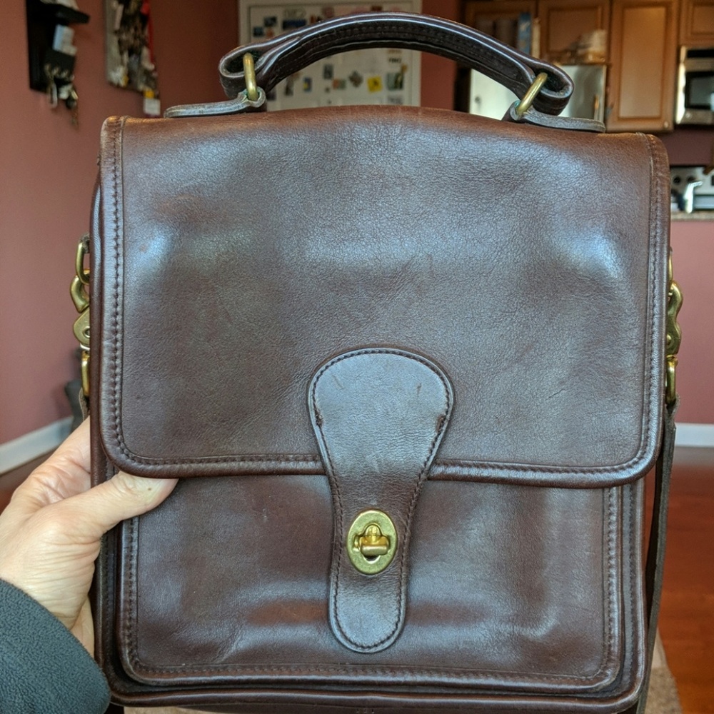 Vintage leather Coach bag